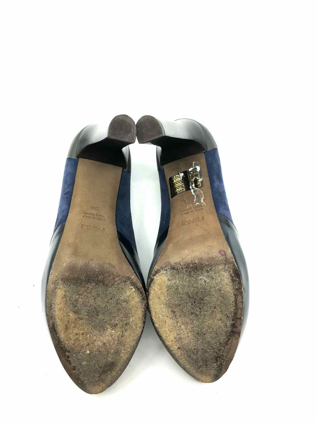 FENDI Leather and Suede Pumps | 8