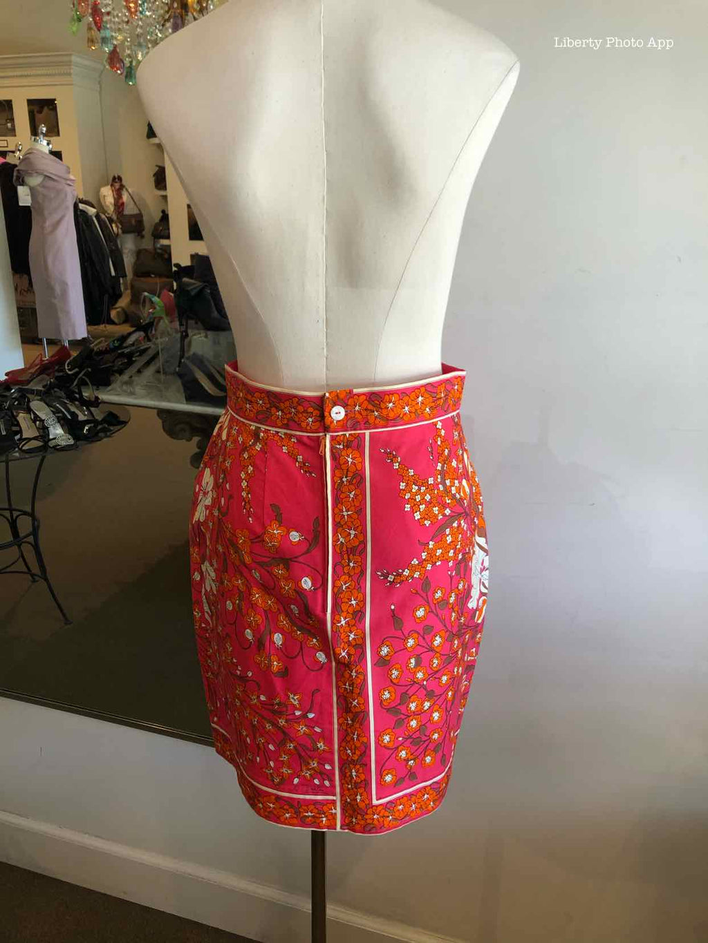 EMILIO PUCCI Hot Pink Floral Skirt | 10