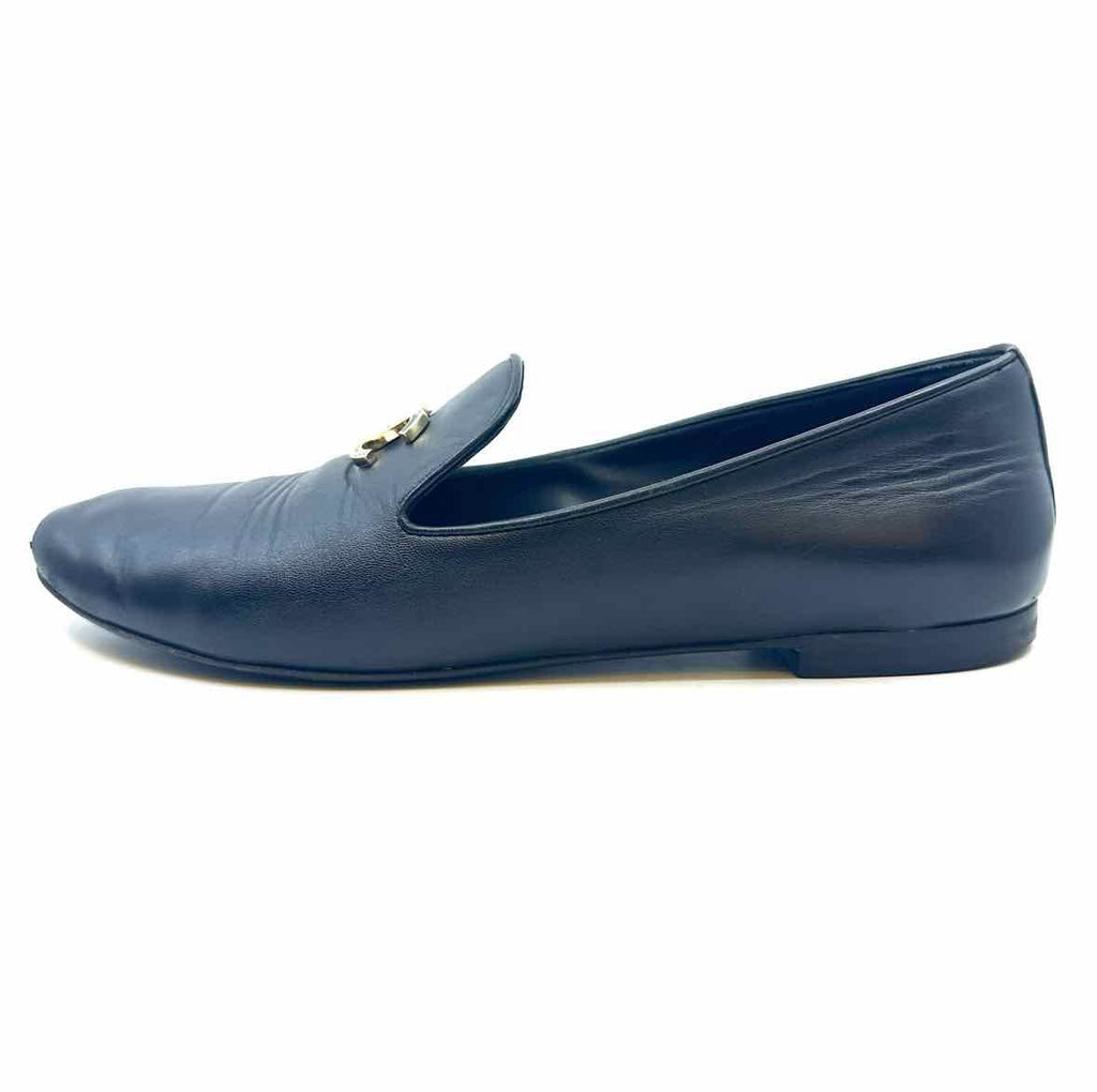 CHANEL Size 9.5 Black Flats