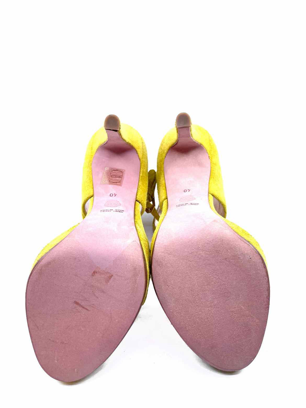 VIKTOR & ROLF Size 9.5 Yellow Suede Sandals