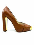 CHRISTIAN DIOR Size 6.5 Brown Ostrich Pumps