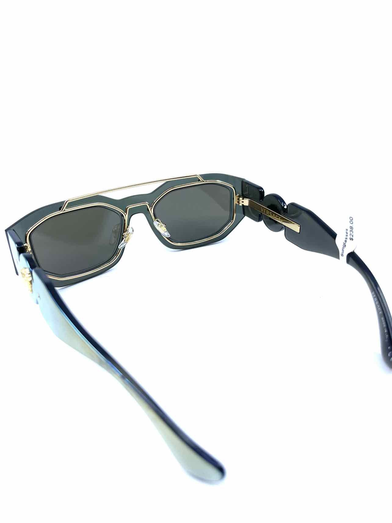 VERSACE Gold Mirrored Logo Sunglasses