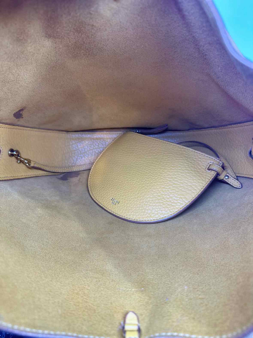 CELINE Mustard Leather Handbag