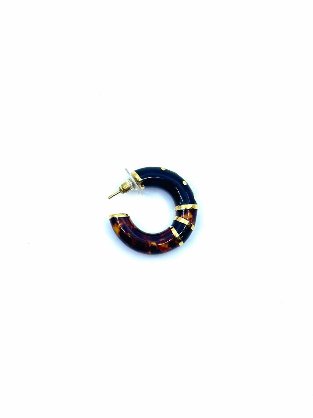 FLLI MENEGATTI Black & Brown Pierced Earrings
