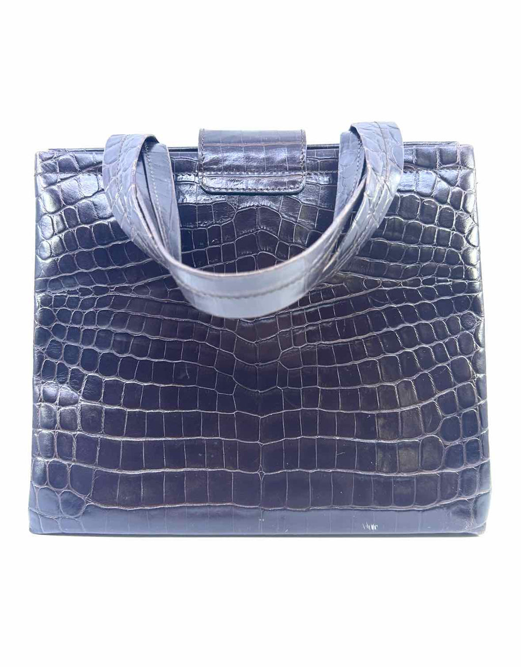 FERRAGAMO Brown Crocodile Handbag