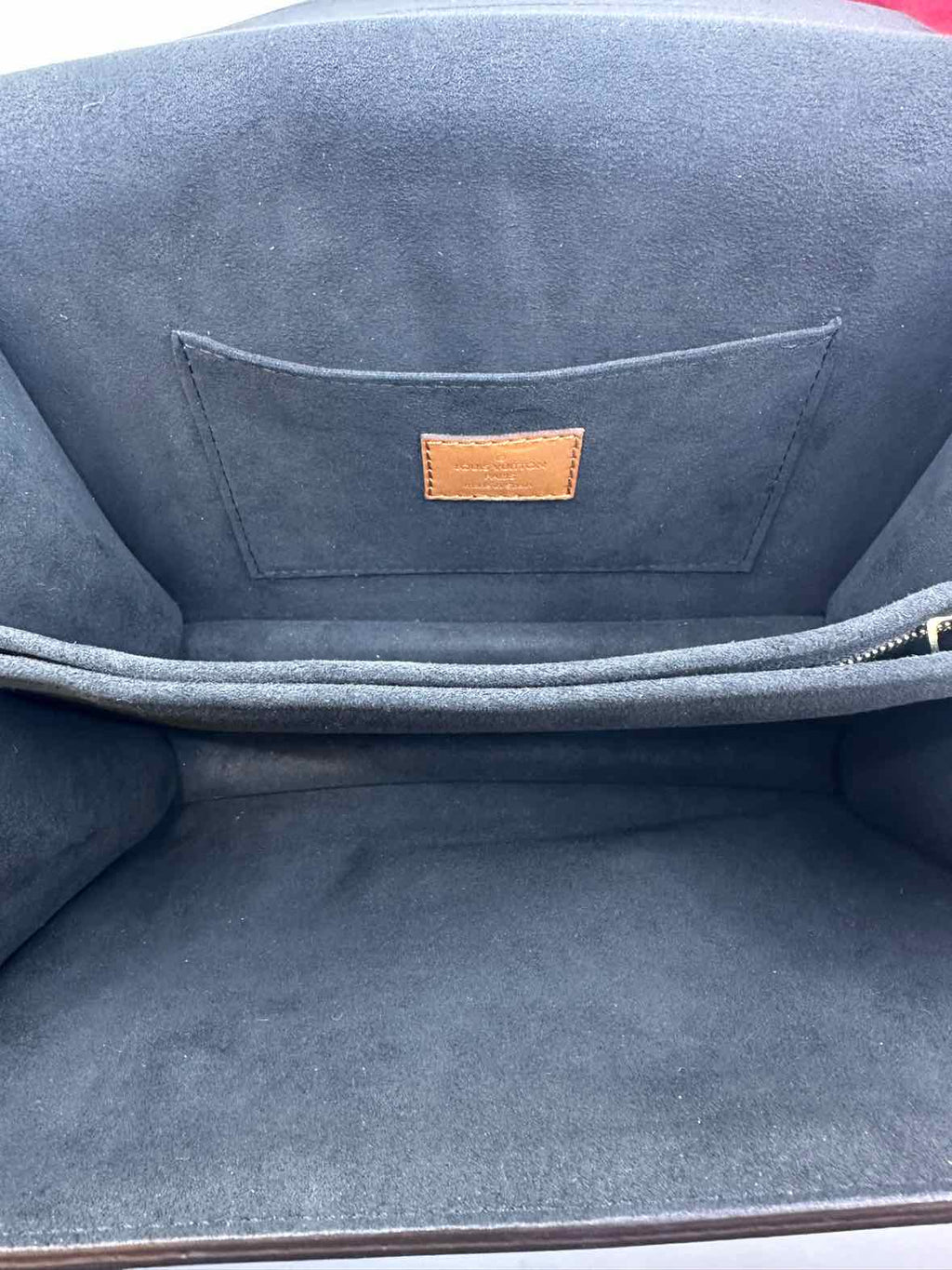 LOUIS VUITTON Brown Leather Monogram Handbag