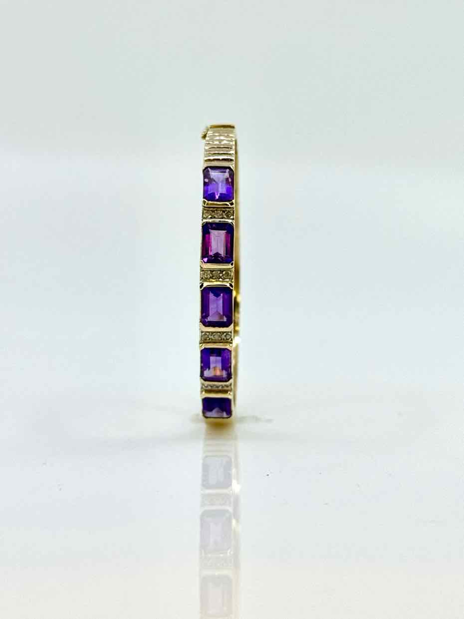 Amethyst Diamond 14K Bracelet