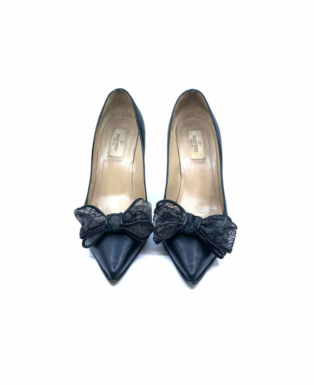VALENTINO GARAVANI Size 8.5 Black Leather Pumps