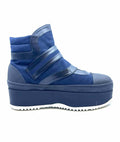 MARNI Size 11 Navy, black Canvas Ankle Boot