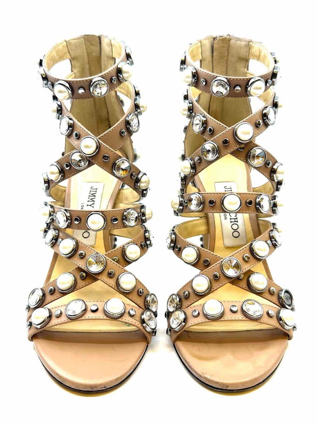 JIMMY CHOO Size 6 Nude Sandals