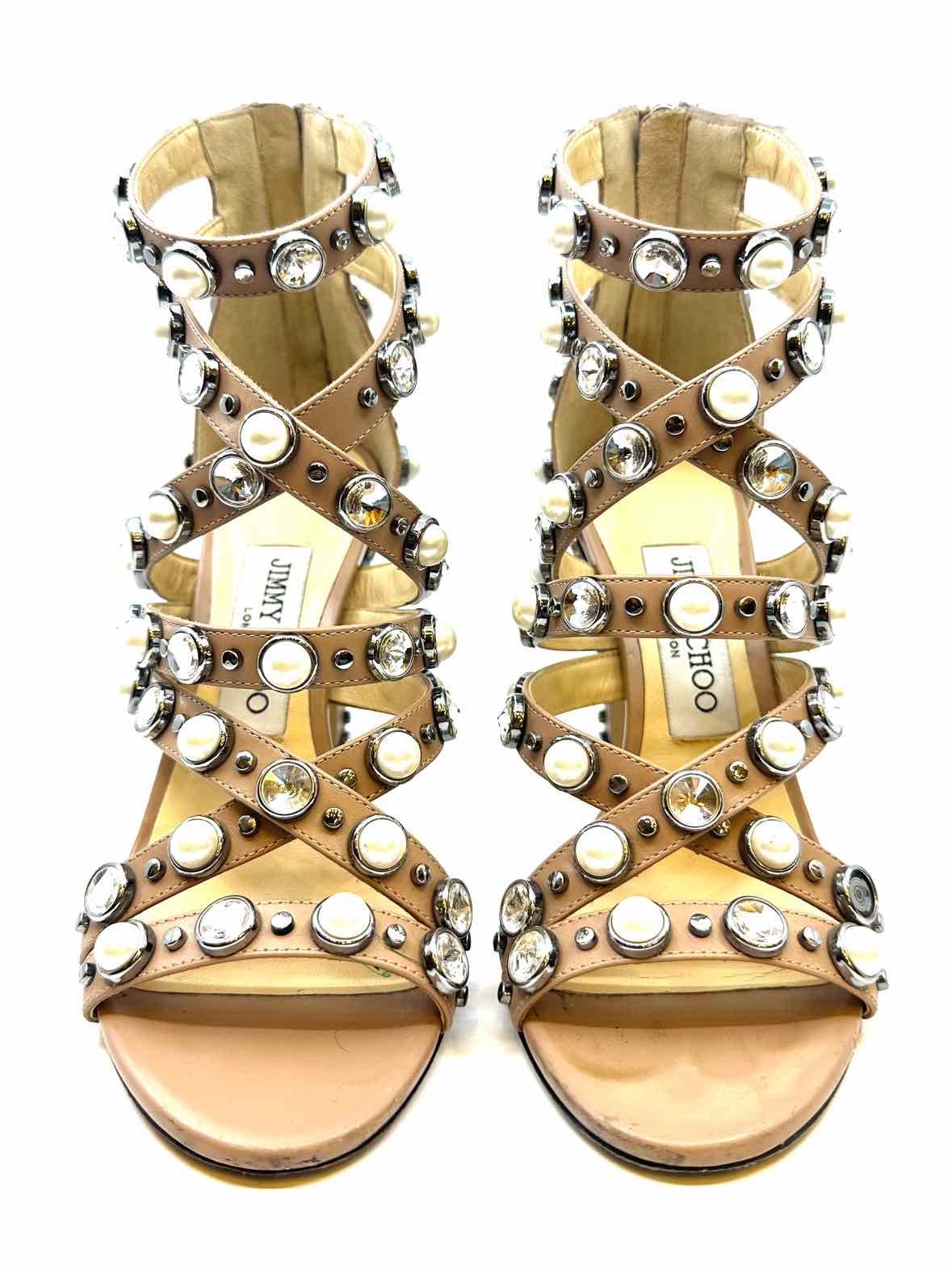 JIMMY CHOO Size 6 Nude Sandals
