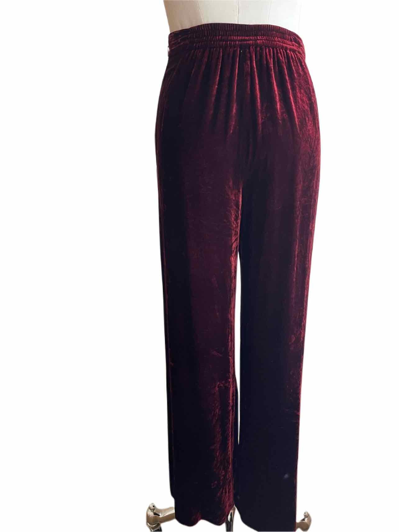 ETRO Wine Velvet Solid Pants | 2
