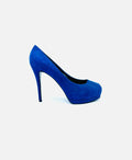 GIUSEPPE ZANOTTI Size 7 Blue Suede Pumps