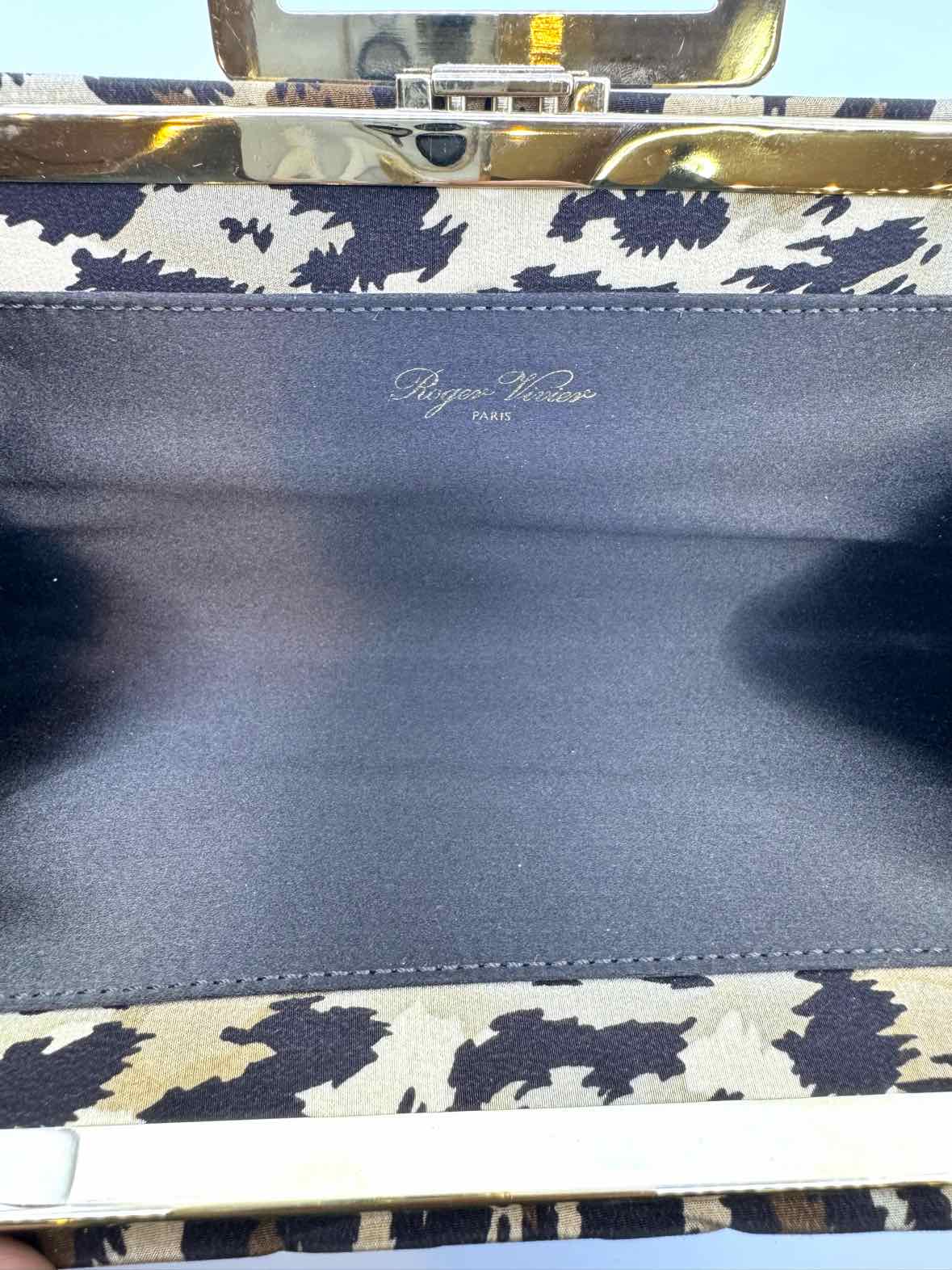 ROGER VIVIER Black & Beige Clutch