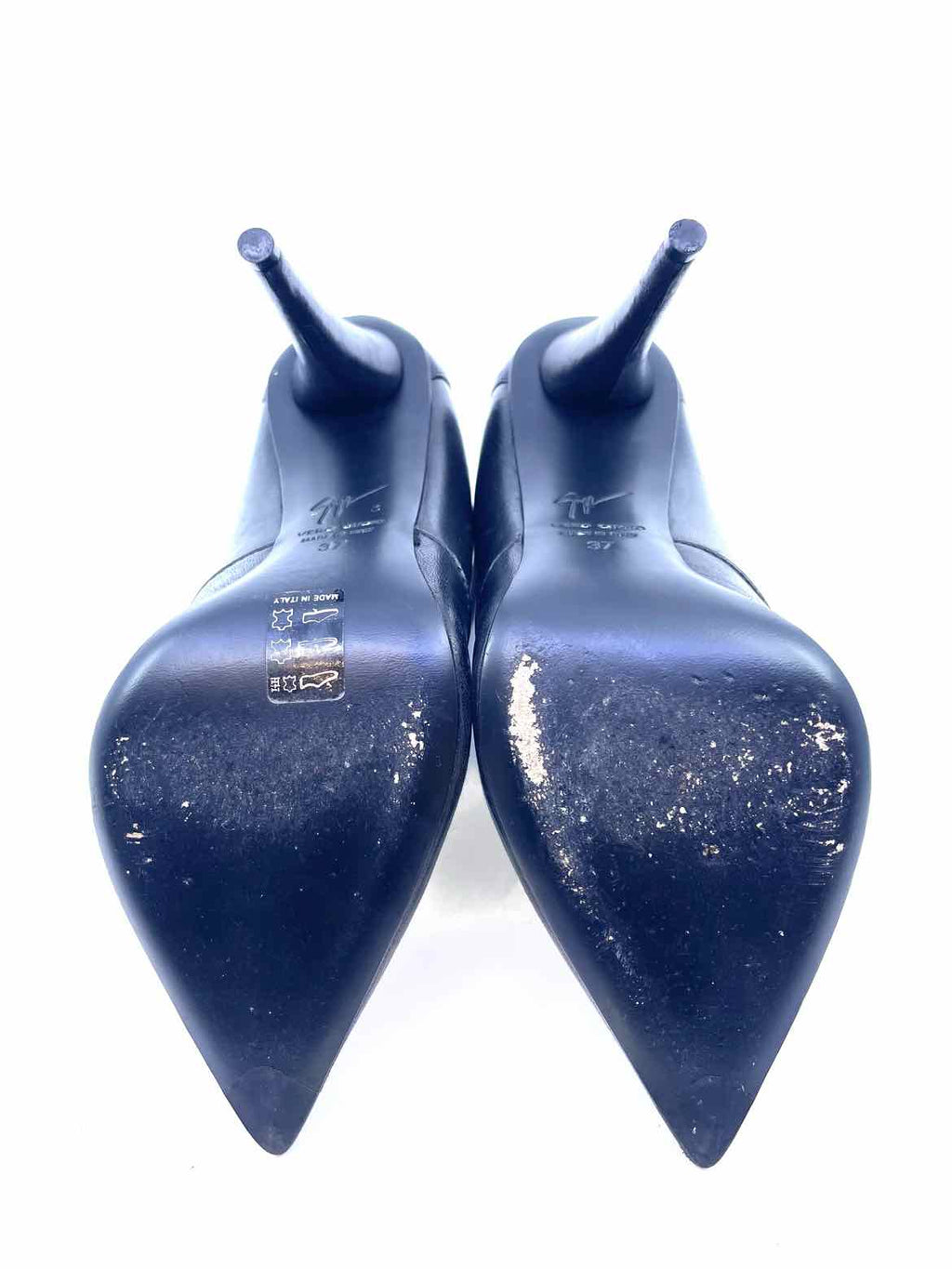 GIUSEPPE ZANOTTI Size 7 Black Leather Ankle Boot