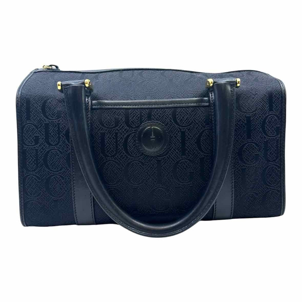 GUCCI Black Canvas Monogram Handbag