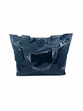 SALVATORE FERRAGAMO Black Patent Leather Tote