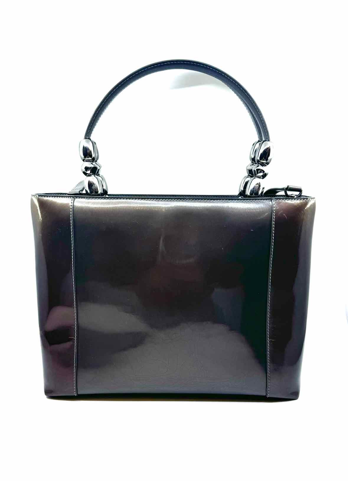 CHRISTIAN DIOR Brown Patent Leather Handbag