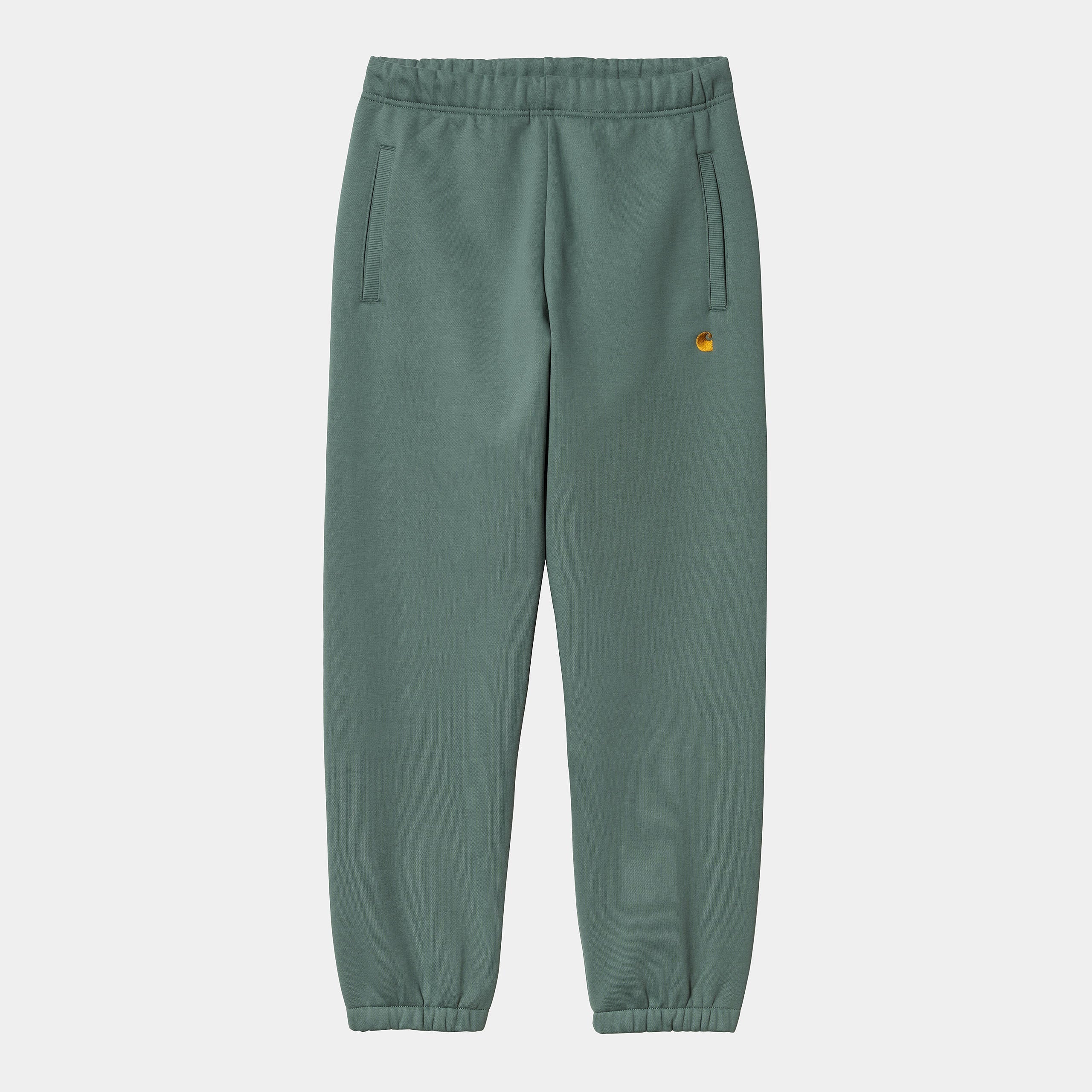 Carhartt WIP Mens Chase Sweat Pant - Silver Pine / Gold