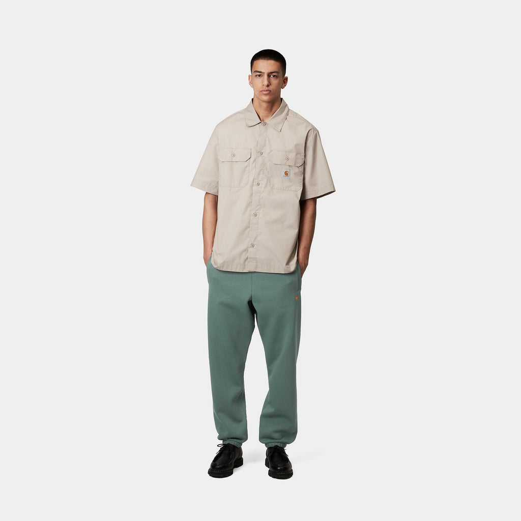 Carhartt WIP Mens Chase Sweat Pant - Silver Pine / Gold