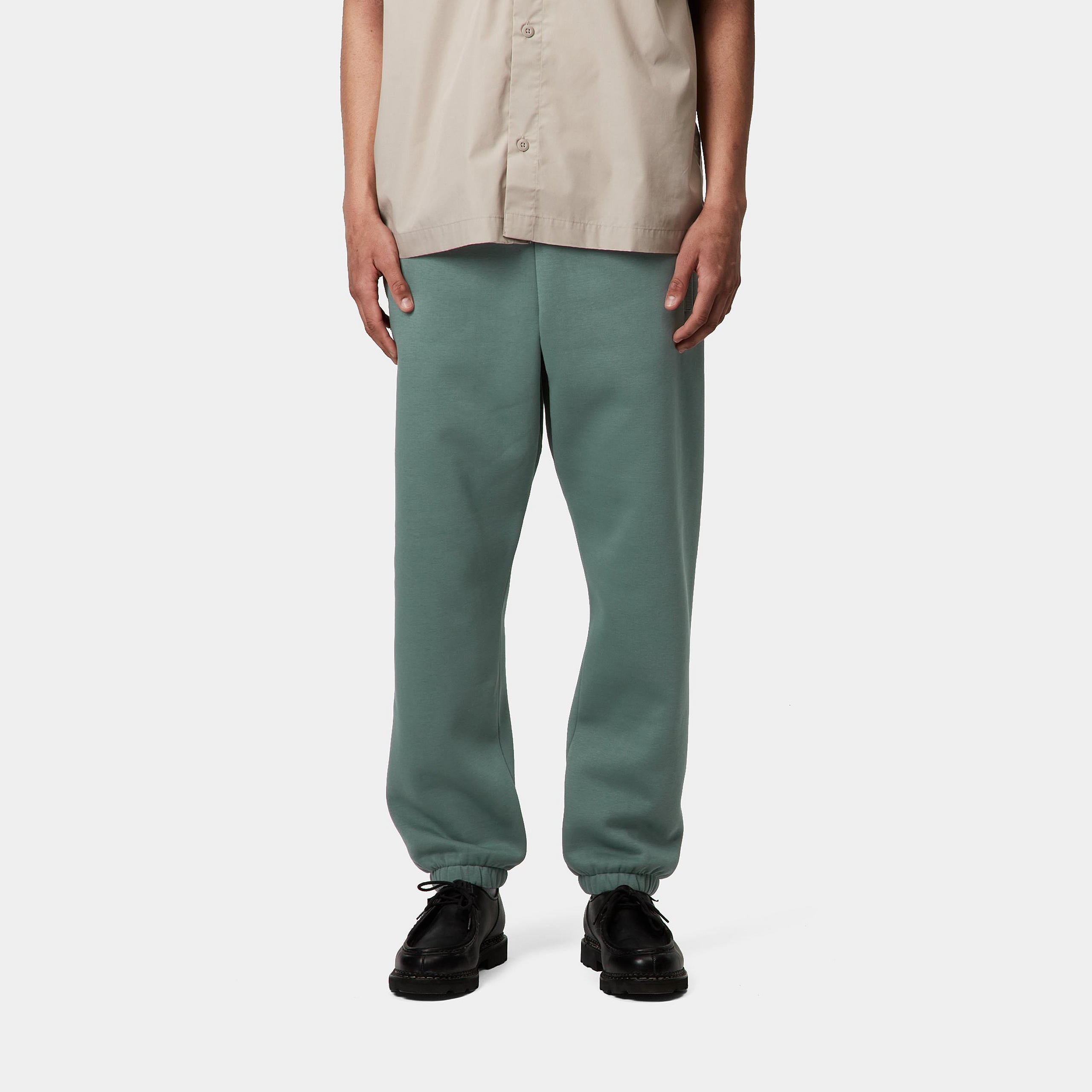 Carhartt WIP Mens Chase Sweat Pant - Silver Pine / Gold