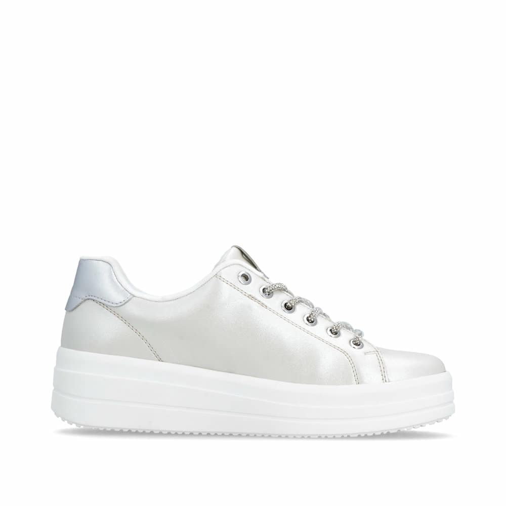 Remonte Womens Fashion Slip On Trainers | Silver