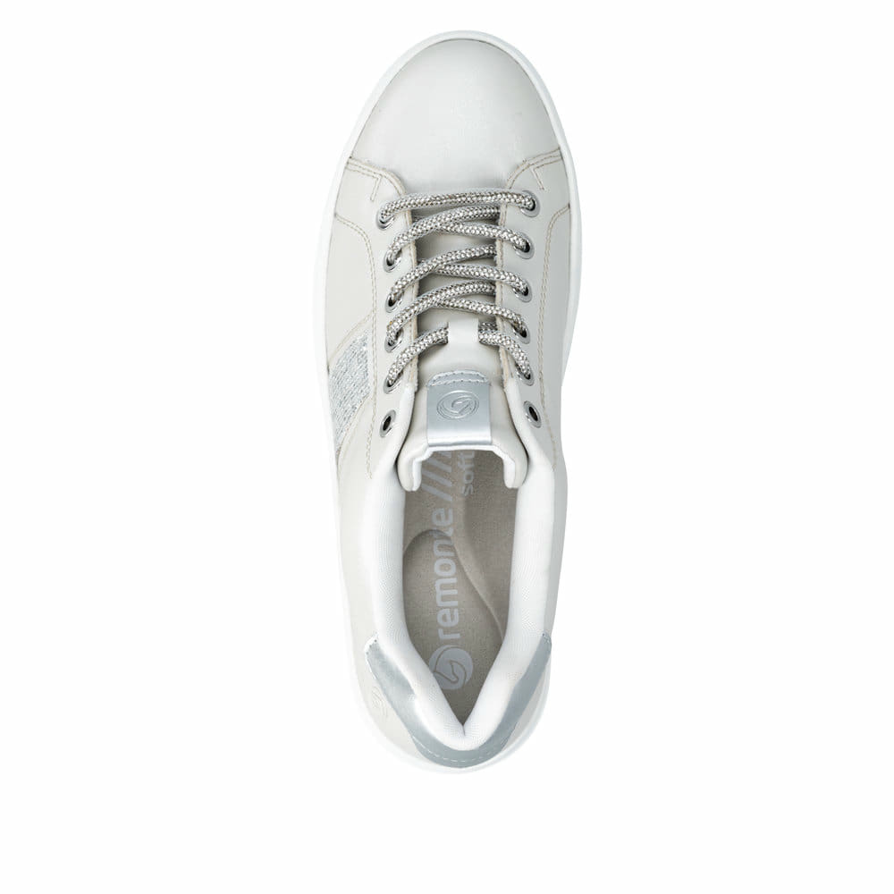 Remonte Womens Fashion Slip On Trainers | Silver