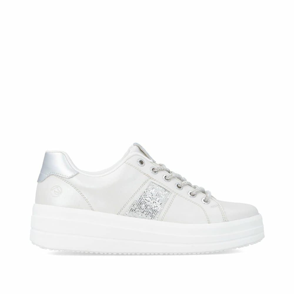 Remonte Womens Fashion Slip On Trainers | Silver