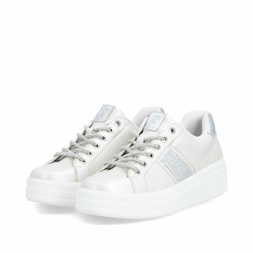 Remonte Womens Fashion Slip On Trainers | Silver