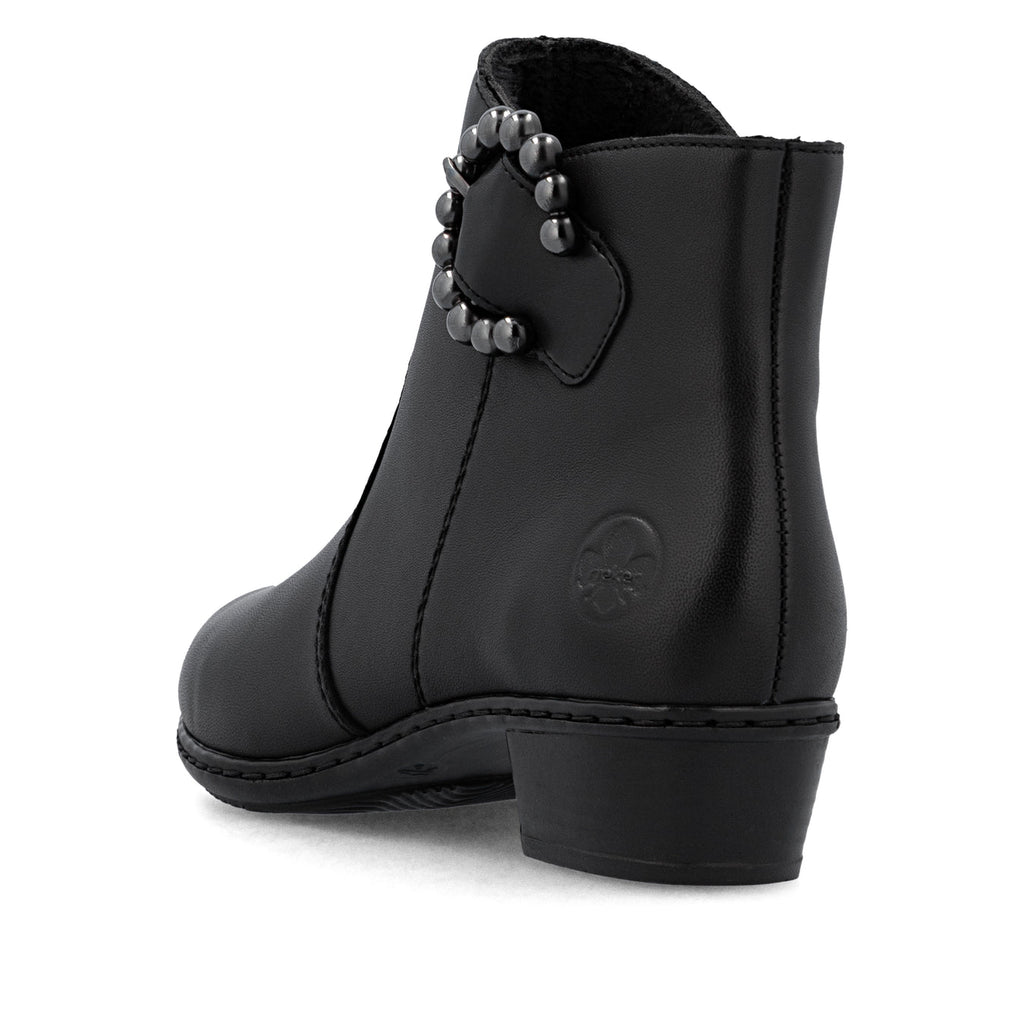 Rieker Womens Fashion Buckle Detail Ankle Boots | Black