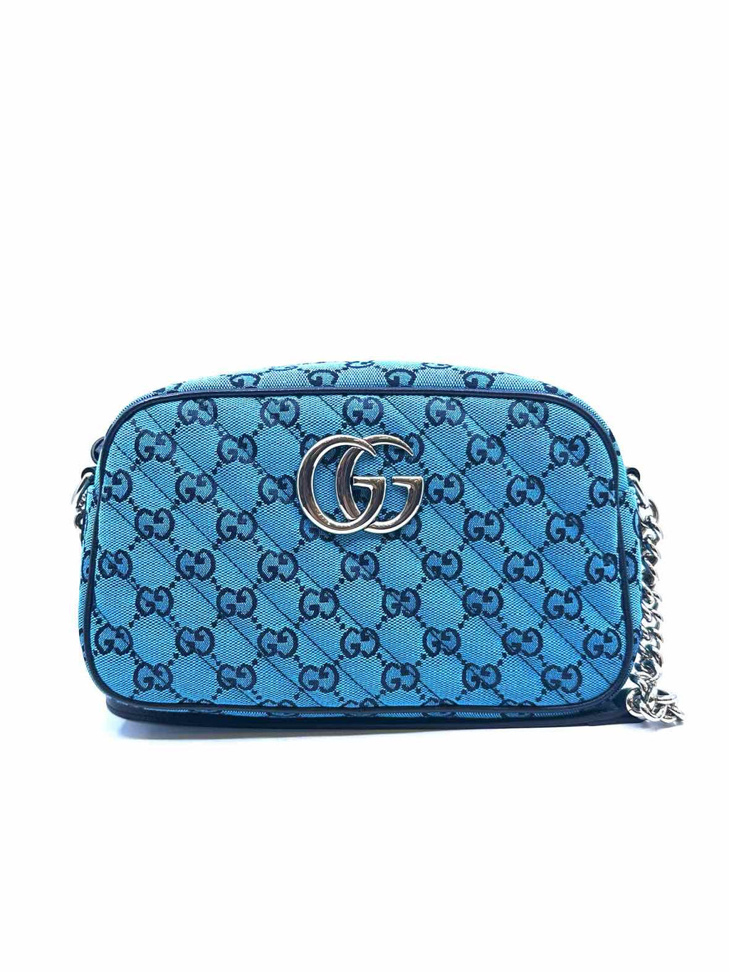 GUCCI Blue Canvas LOGO Handbag