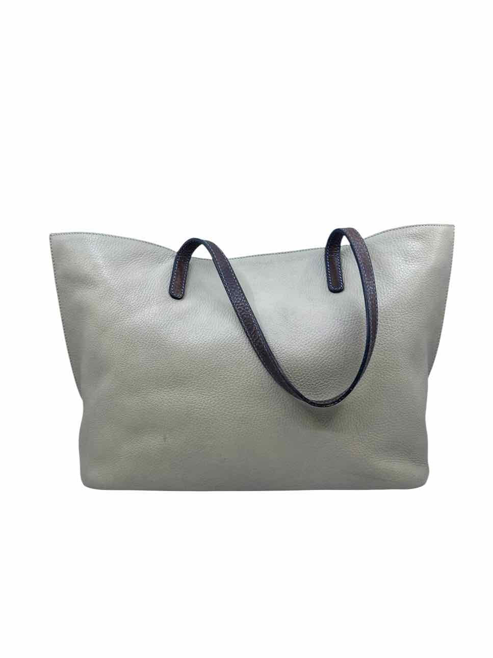 ETRO Tote Beige Leather Solid Handbag