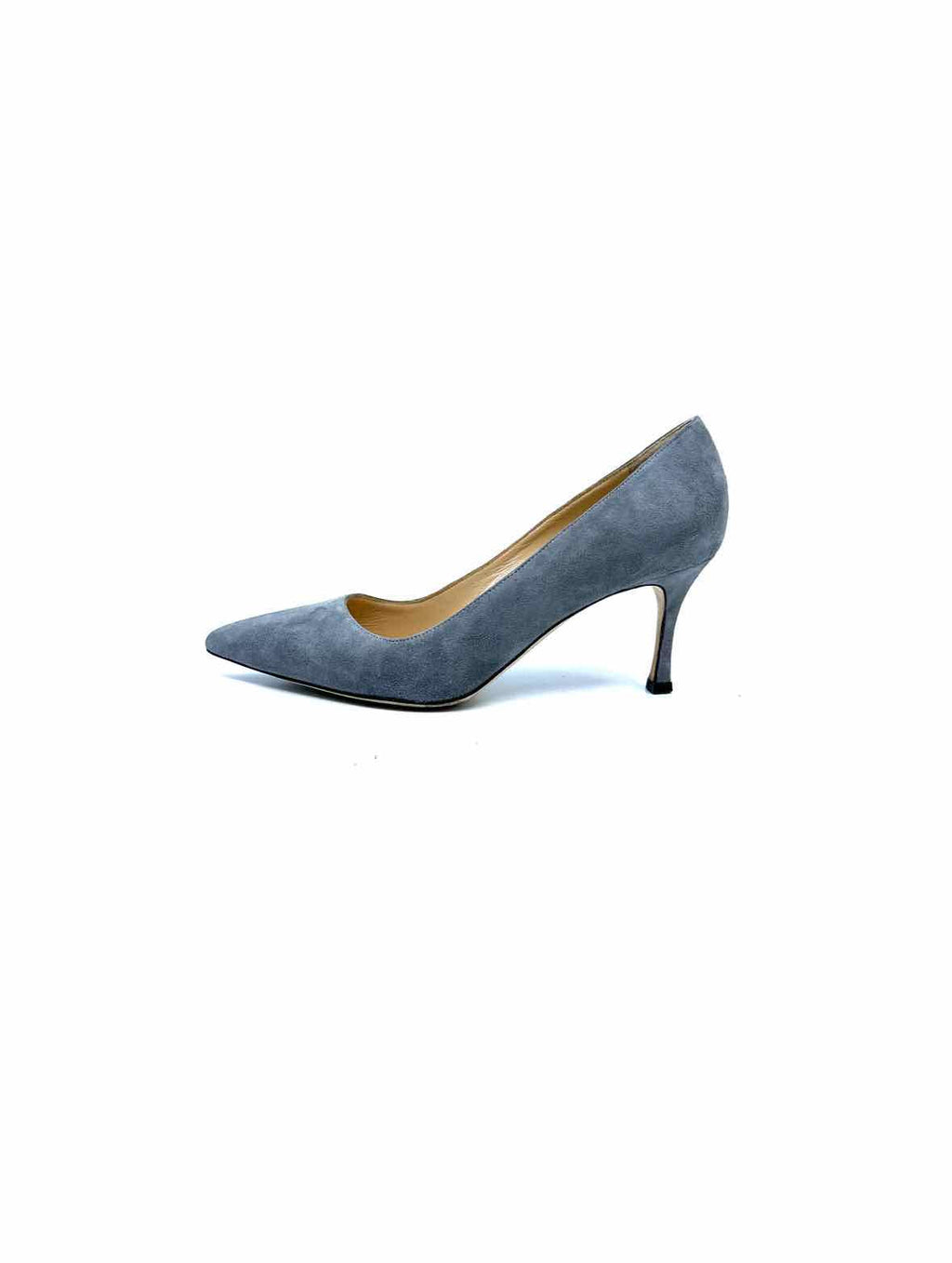 MANOLO BLAHNIK Size 5 Grey Suede Solid Pumps