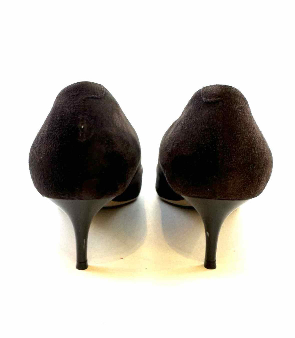 JIMMY CHOO Size 5.5 Brown Suede Solid Pumps