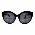 GUCCI Black Round Solid Sunglasses