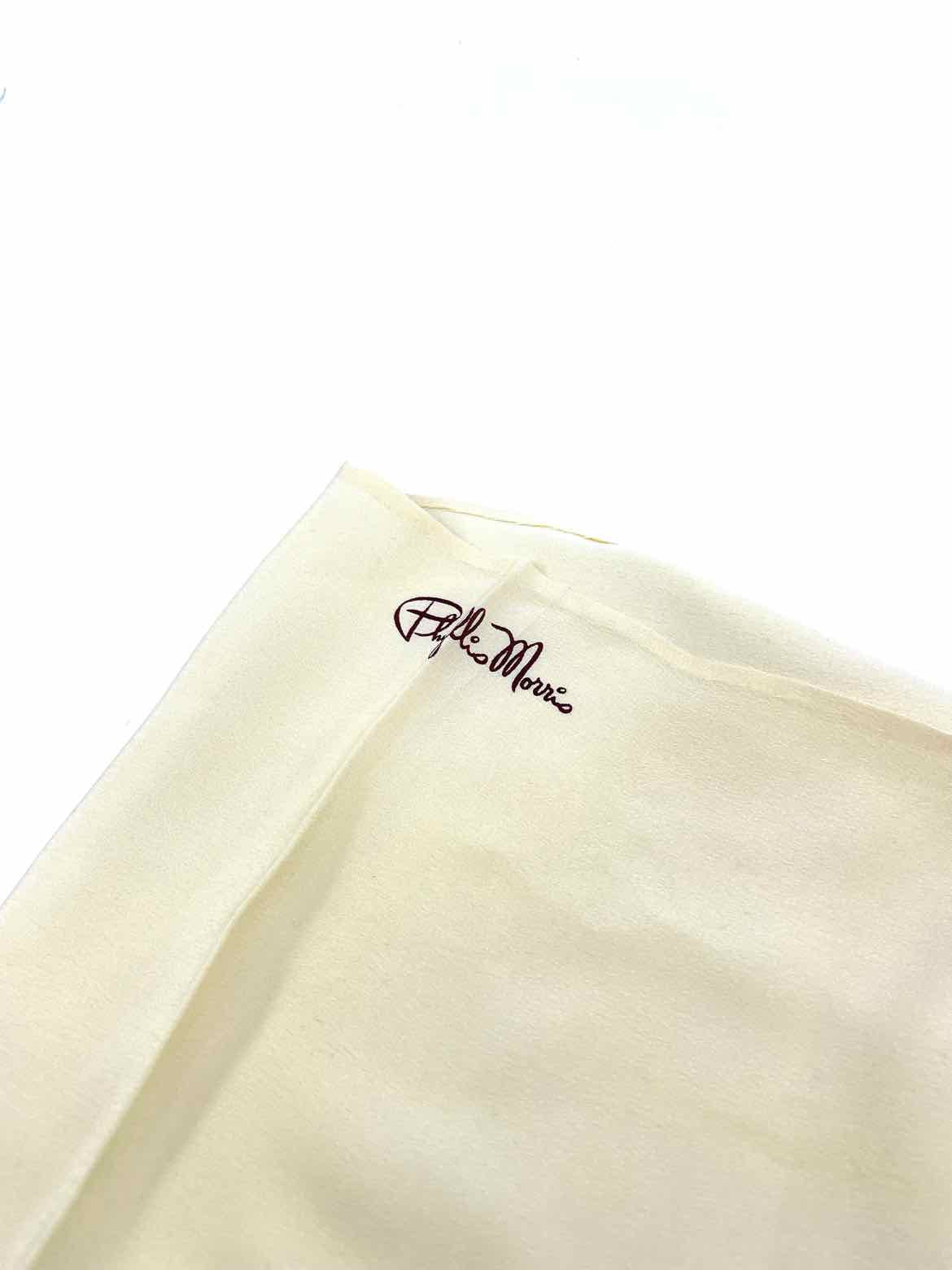 PHYLLIS MORRIS Cream, Brown Rectangle Scarf