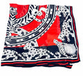 MUST DE CARTIER Red, black Square Silk Scarf