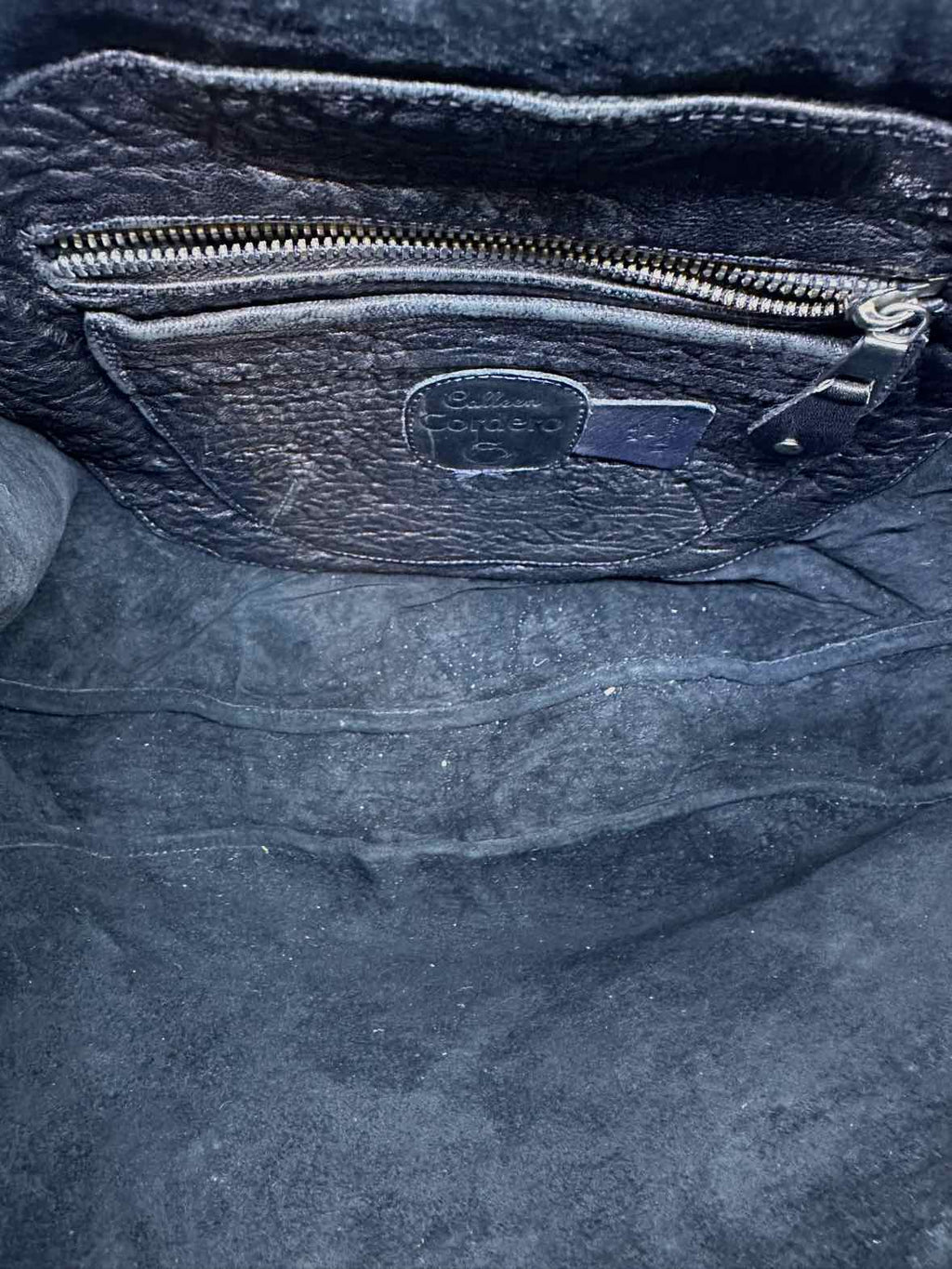 COLLEEN CORDERO Black Leather Solid Handbag