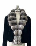 HILLIS Black Mink Chinchilla Coat Size M