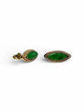 14K Jade Pierced Earrings