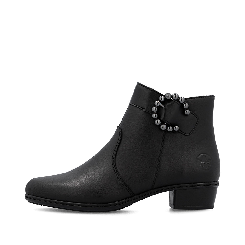 Rieker Womens Fashion Buckle Detail Ankle Boots | Black