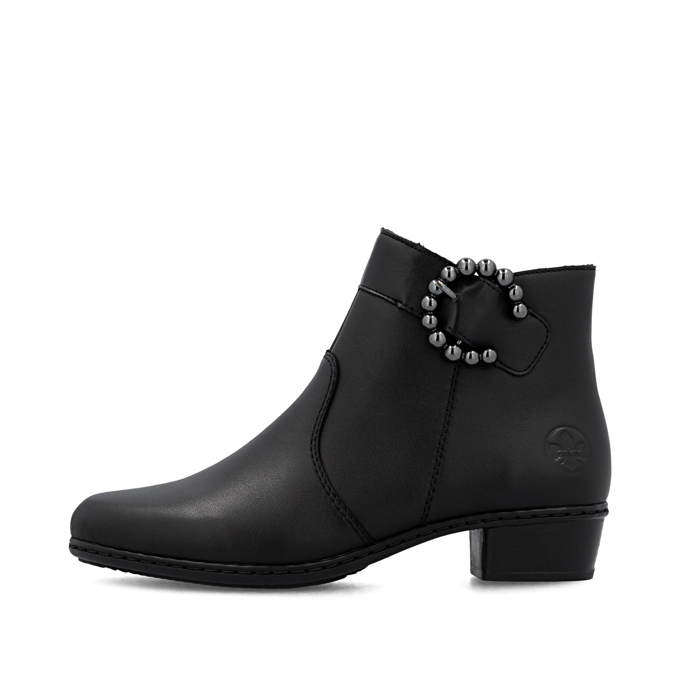 Rieker Womens Fashion Buckle Detail Ankle Boots | Black