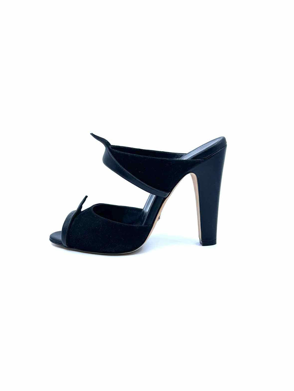 SARAH FLINT Size 8.5 Black Suede Leather Solid Sandals