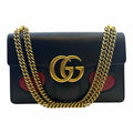 GUCCI Red, black Leather hearts Handbag