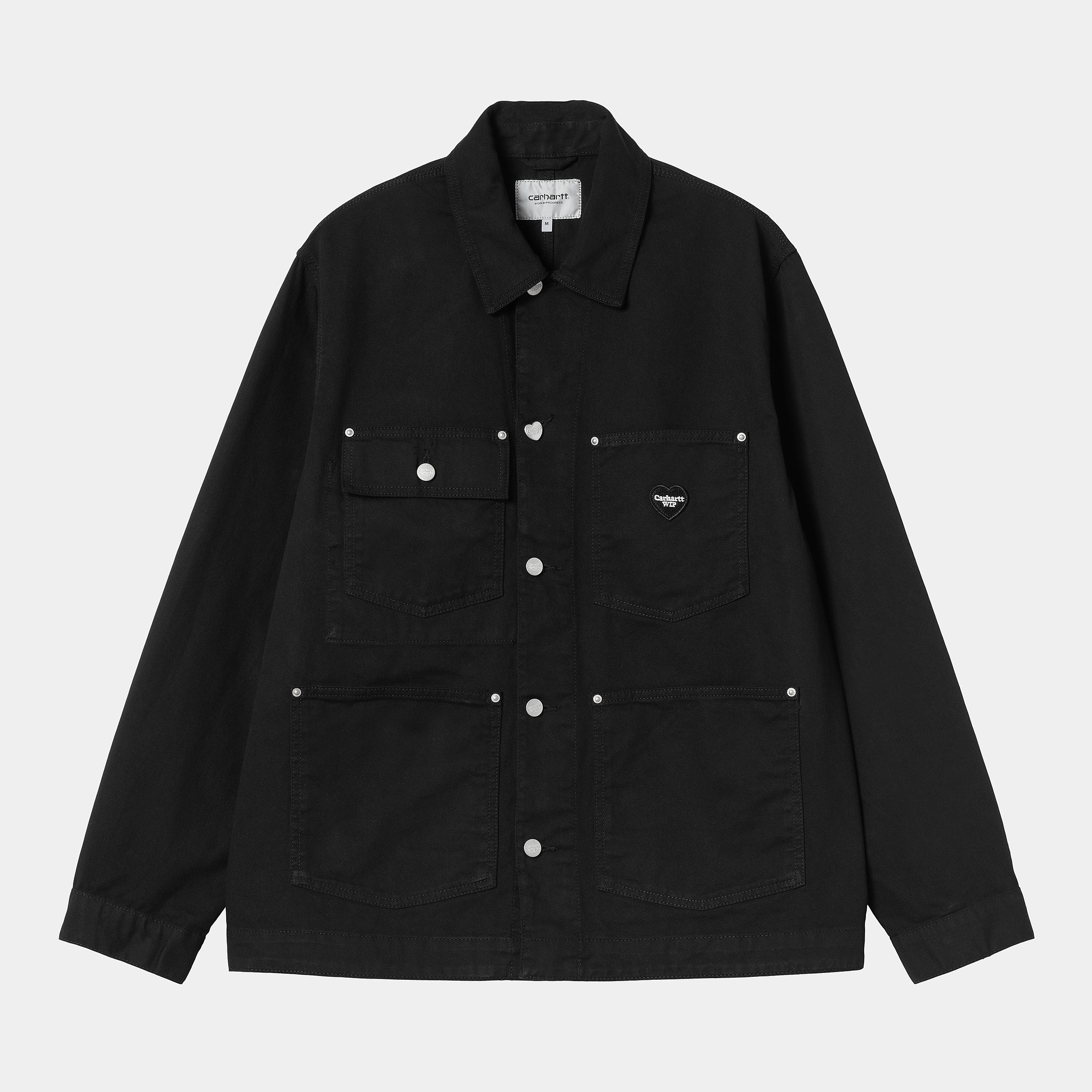 Carhartt WIP Mens Drewe Chore Coat Jacket - Black Rinsed