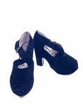 ROCHAS Size 7 Black Suede Sandals