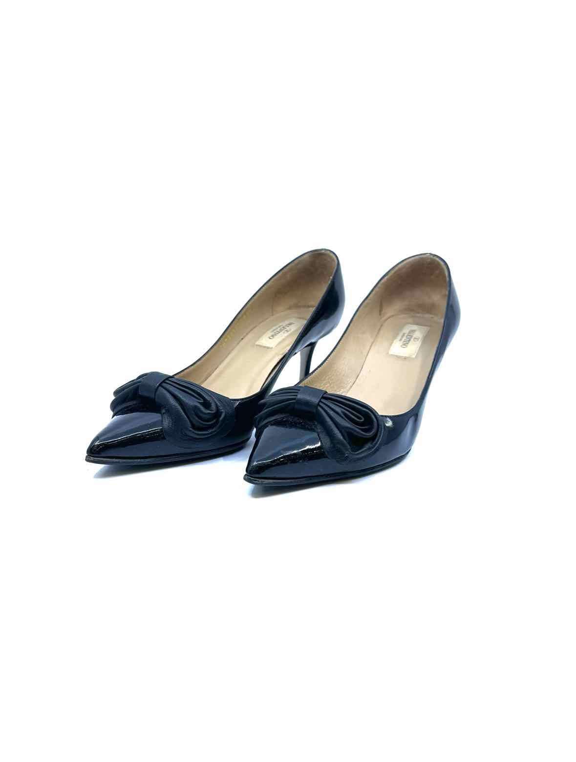 VALENTINO GARAVANI Size 8.5 Black Patent Leather Pumps