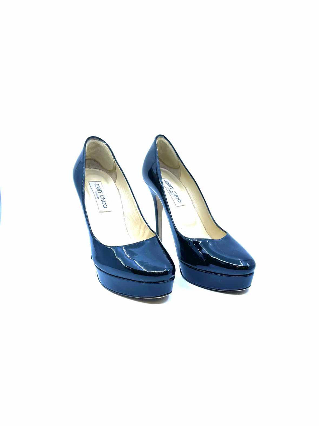 JIMMY CHOO Size 9 Black Patent Leather Pumps