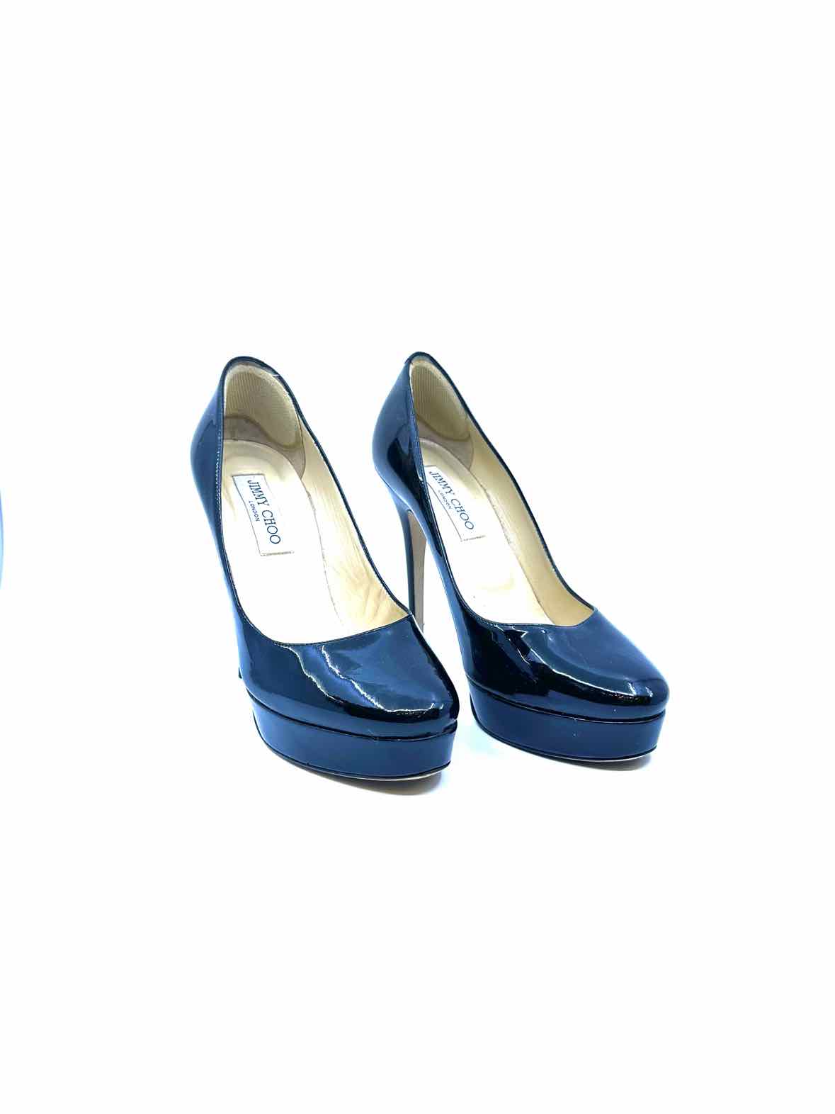 JIMMY CHOO Size 9 Black Patent Leather Pumps