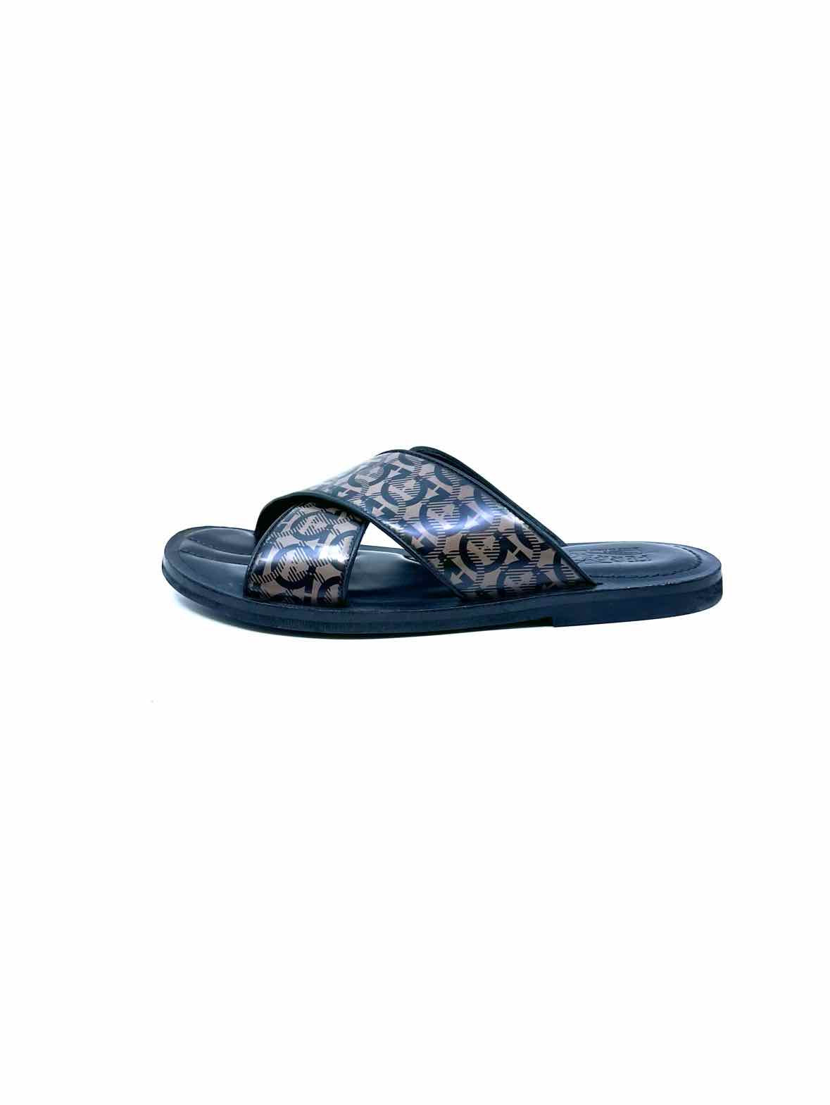 SALVATORE FERRAGAMO Size 7 Black & tan Men's Sandals